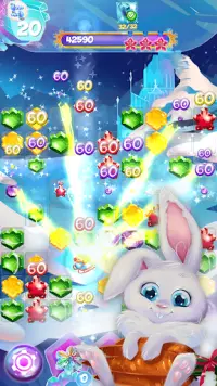 Bunny's Frozen Jewels: Match 3 Screen Shot 0