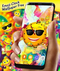 Emoji Clock Live Wallpaper Free 😍 Neon Wallpapers Screen Shot 2