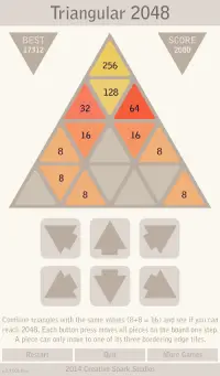 Triangular 2048 - Free Screen Shot 1