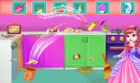 Pretend Mainkan Messy Doll House Cleaning Screen Shot 3