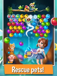 Bubble Fruit: Pet Bubble Shooter Games Screen Shot 8