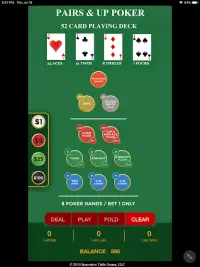 Pairs & Up Poker Screen Shot 8