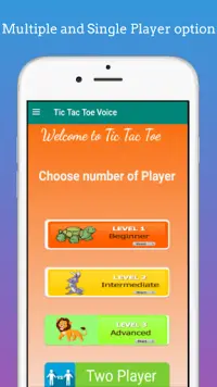 Tic Tac Toe Voice: Single player FREE NEW 2020 Screen Shot 1