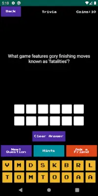 Gaming Quiz Screen Shot 0
