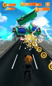 Hero Subway Surf: Super Cat Noir Hero adventure Screen Shot 1