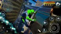 Green Spider Rope hero Man 3D Screen Shot 0