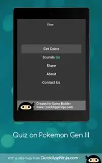 Quiz on Pokemon Gen III Screen Shot 20