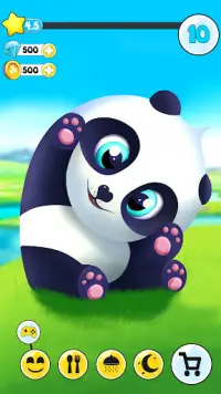Pu My talking panda, pet care Screen Shot 0