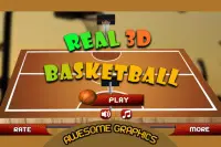 حقيقية 3D لعبة كرة السلة Screen Shot 0