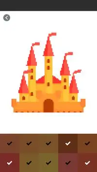 Great Castle Pixel Art Color By Number Screen Shot 4
