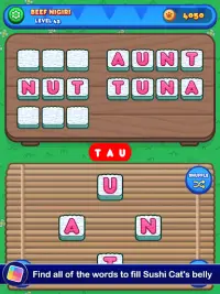 Sushi Cat Words: Addictive Word Puzzle Game Screen Shot 6