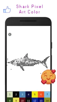 Shark Pixel Art Color Screen Shot 1