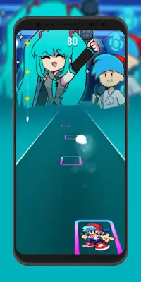 FNF Music - Miku Tiles Hop Game Screen Shot 3