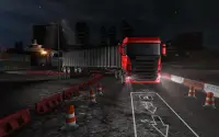 Night truck extreme parking Screen Shot 0