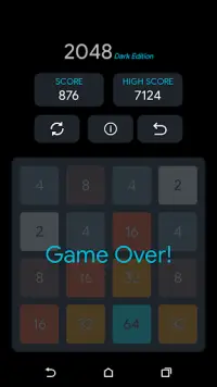 2048 Dark Edition - The Classic 2048 in dark theme Screen Shot 1