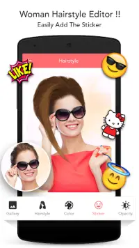 Woman hairstyle photoeditor Screen Shot 5