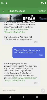 Traffic Bangalore: Check Fines Screen Shot 4