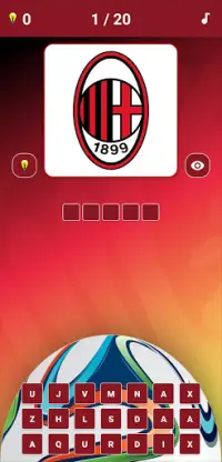 Quiz dei Loghi del Calcio Screen Shot 2