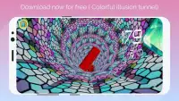 super 3D  colorful illusion tunnel Screen Shot 0
