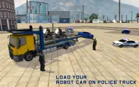 Robot Car Transporter - US Police Robot Transform Screen Shot 10