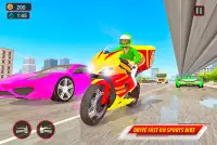 मोटो बाइक पिज्जा डिलीवरी - लड़की खाना खेल Screen Shot 6