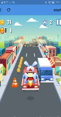 Giant Rabbit Running Game Screen Shot 2