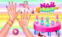 Nagel Make-up Spiele: Modepuppe Mädchen Spiele Screen Shot 0