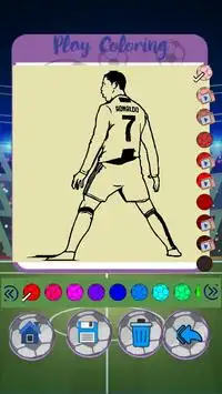 Football All Star Player à colorier Screen Shot 0