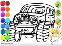 Monster Car Coloring Screen Shot 12