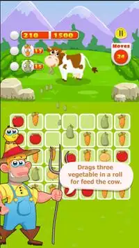 Match 3 Farm Animal Fun For Kids Screen Shot 3