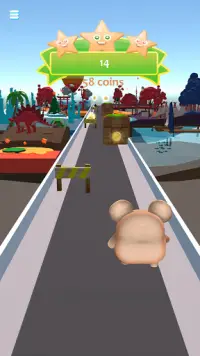 Kawaii Hamster Run - سباق ممتع - لعبة عداء Screen Shot 1