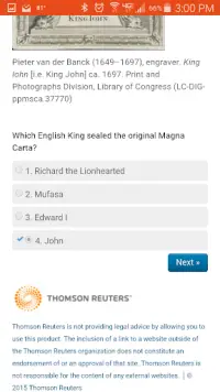 Magna Carta Quiz Screen Shot 4