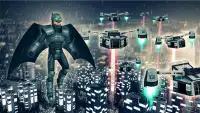 Flying Knight Superhero: Rescue Dark City 3D game Screen Shot 0