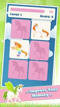 Memory game for kids: Unicorns Screen Shot 1