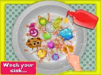 dish washing : girls cleaning kitchen game Screen Shot 7