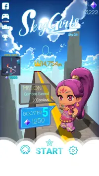 Sky Girls: Flying Runner Game Screen Shot 0