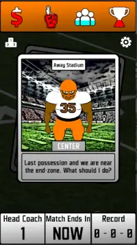 Sidelines : American Football Manager Card Game Screen Shot 3