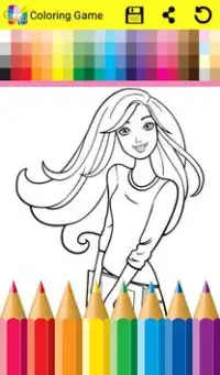 Coloring Book for Barbi Screen Shot 2