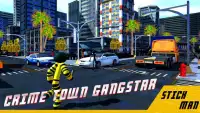 Stickman Gangster Crime Town - Prisoner Rope Hero Screen Shot 0