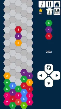 육각형 게임 : 육각형 숫자 퍼즐 모음 Screen Shot 0