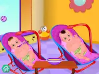 Twins Caring - Baby Games Screen Shot 1