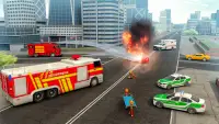 Stickman City Firefighter: 911 Emergency Simulator Screen Shot 1