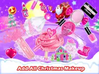 Pink Christmas Makeup Slime Screen Shot 2