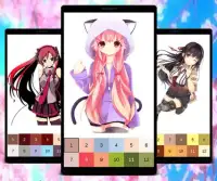 Pixel Art Manga Girls: Color by Number Screen Shot 3