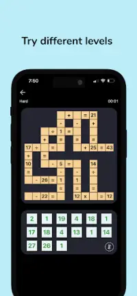 Cross Math Sudoku Puzzle Games Screen Shot 4