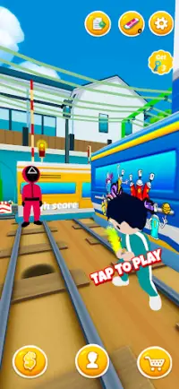 Subway Squid Game - Surf Runner Screen Shot 1