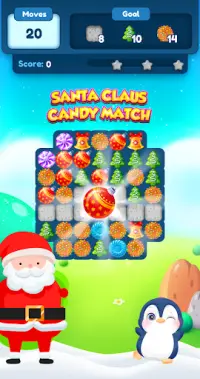 Santa Claus Candy Match - Christmas Games Screen Shot 1