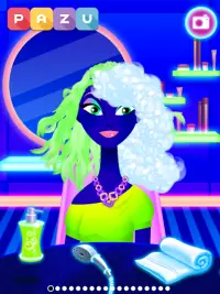 Girls Hair Salon Glow - Hairstyle games for kids Screen Shot 9