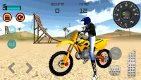Motocross Playa 3D Saltando Screen Shot 3