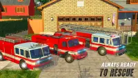 Real Firefighter Simulator: 3D Fire Fighter Games Screen Shot 2